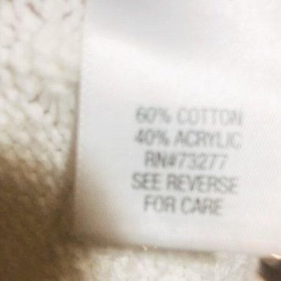 Croft and Barrow Women's Cable Knit Cotton Sweater Cream Size M - Picture 7 of 7